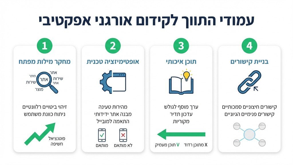 גרפים ונתוני קידום אורגני על גבי מסך מחשב נייד
