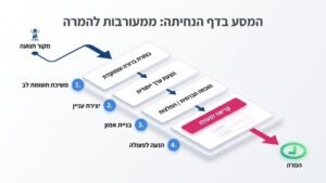 תרשים זרימה ותכנון מבנה של דף נחיתה מקצועי